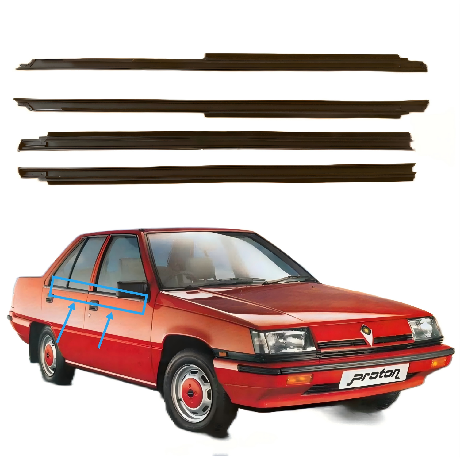 Waterproof Car Door Weatherstrip for Perodua SAGA 1985-2007