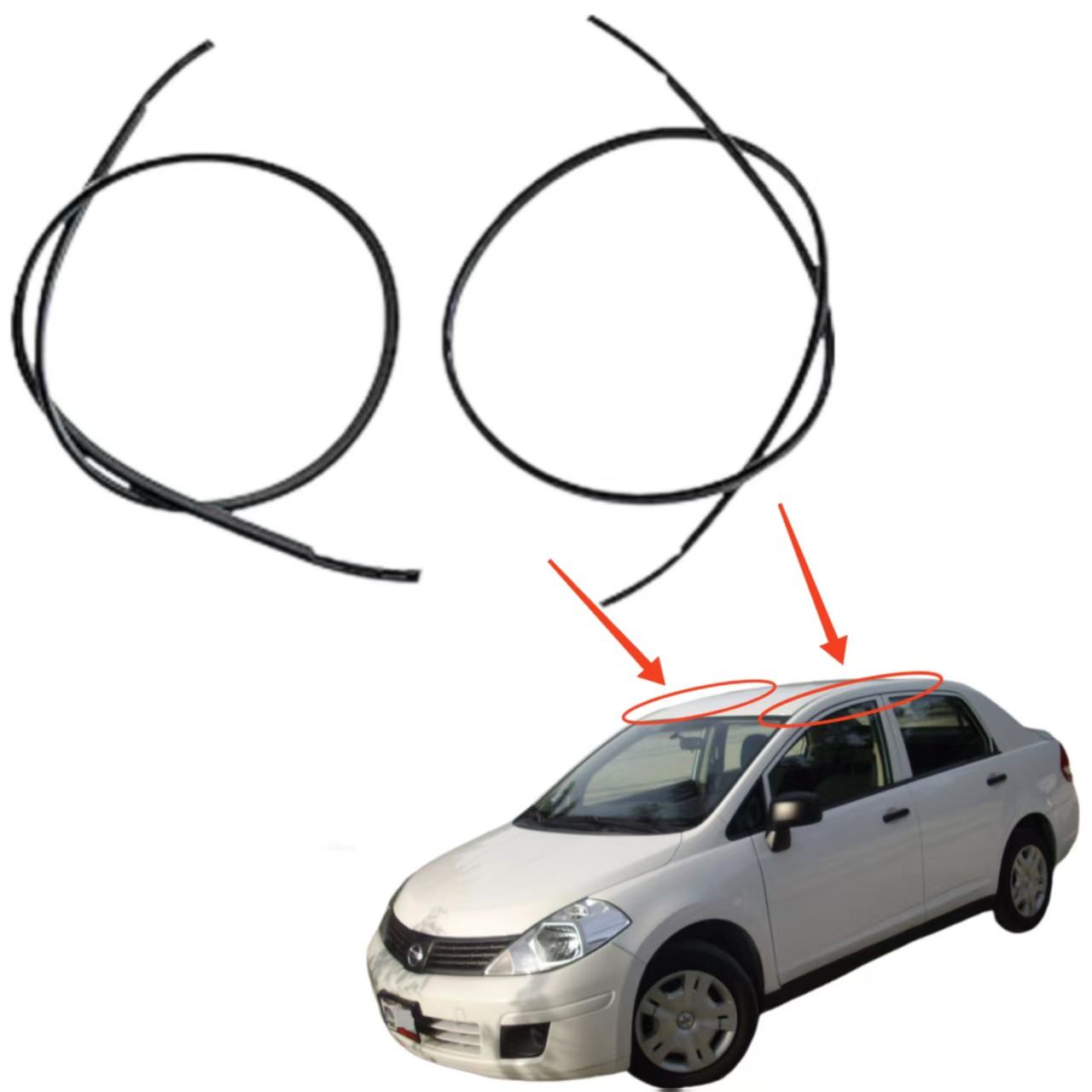 닛산 티다 2015 세단 용 루프 씰 스트립