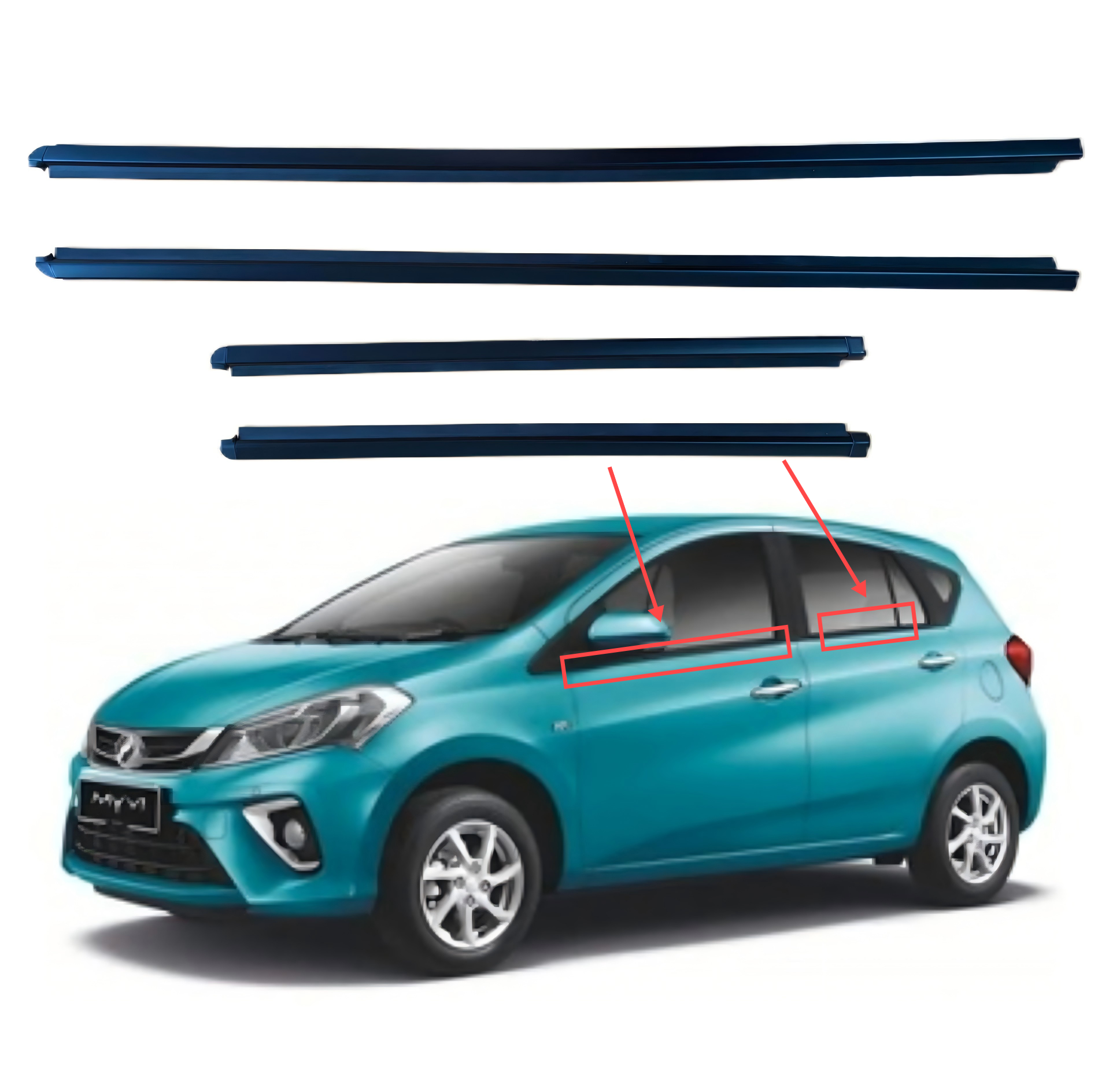Waterproof Car Door Weatherstrip for Perodua Myvi 2017
