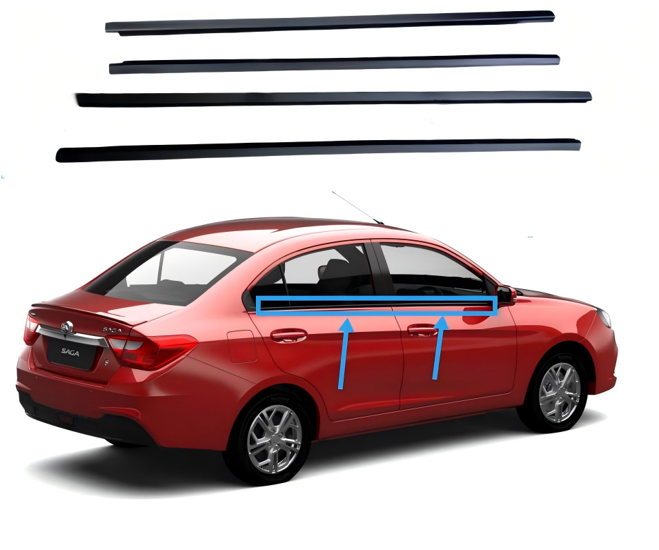 Waterproof Car Door Weatherstrip for Perodua SAGA 2016-2022