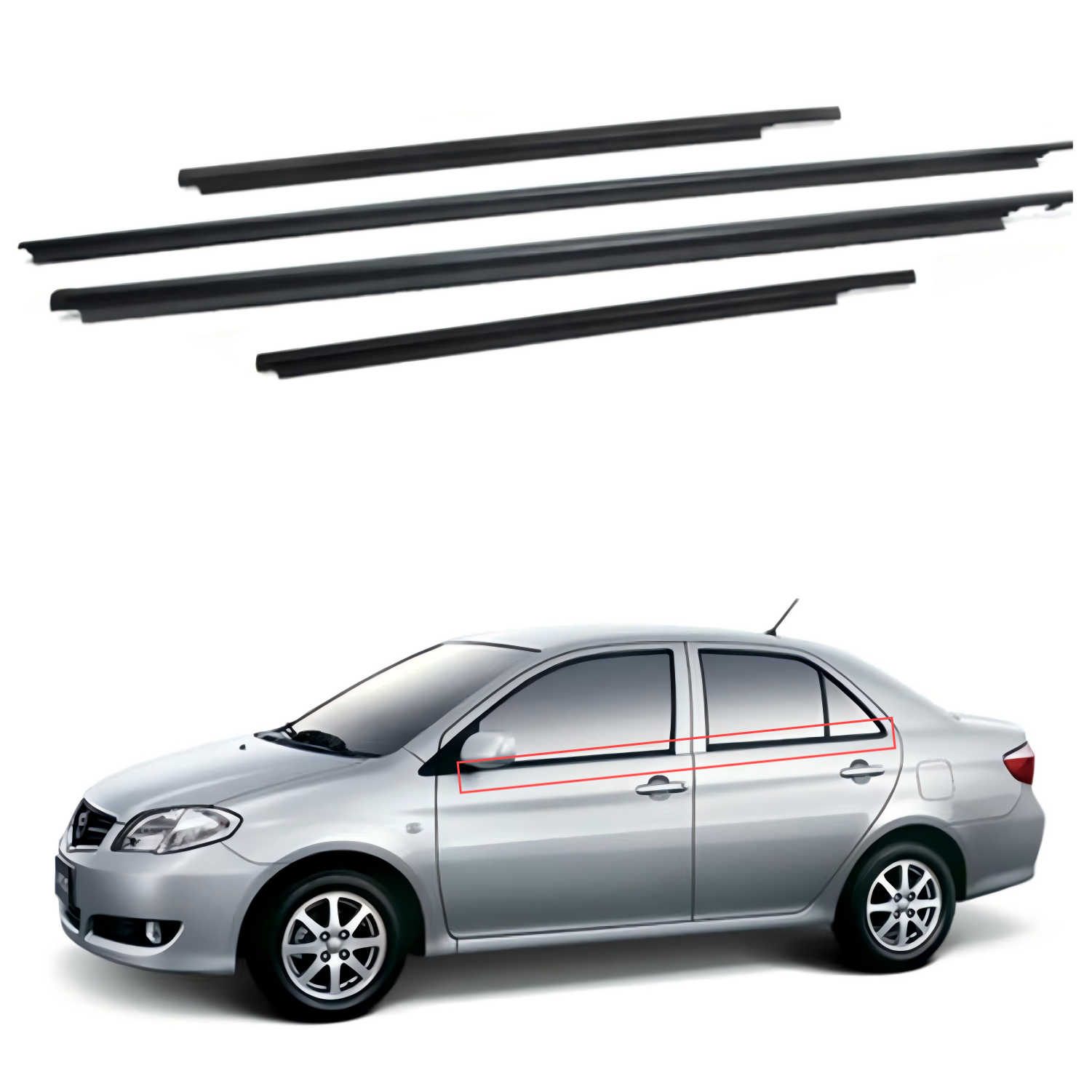 Window Door Seal Belt for Toyota Vios 2008-2013