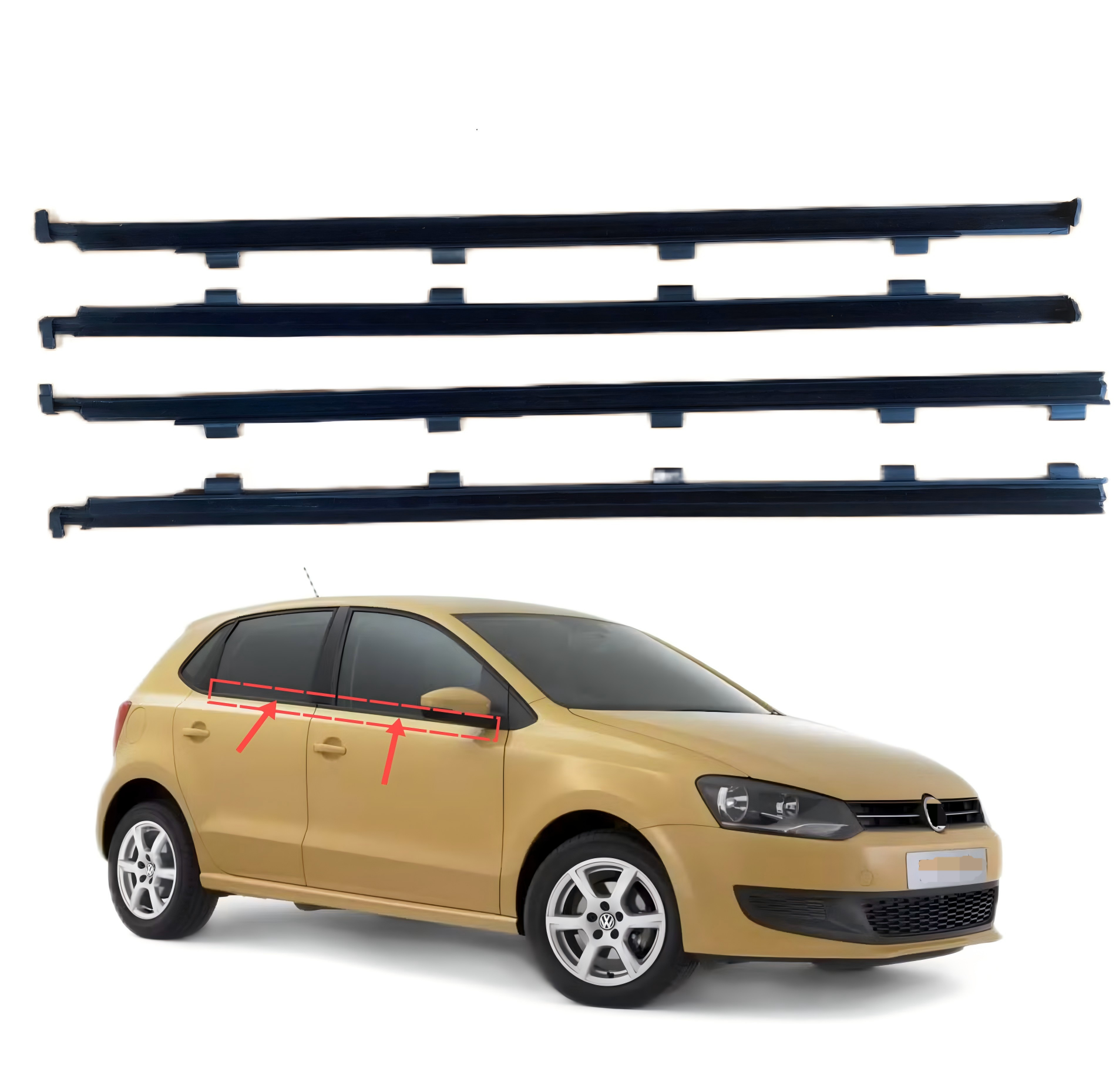 Window Weatherstrip for VW Polo 2011-2018