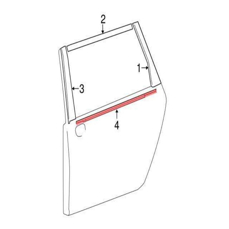 Car Window Weatherstrip for Toyota Sienna 2010-2020