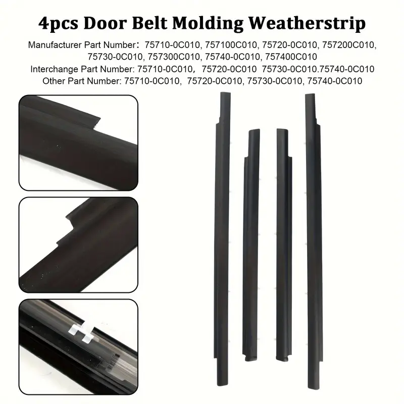 Car Window Weatherstrip for Toyota Sequoia 2001-2007