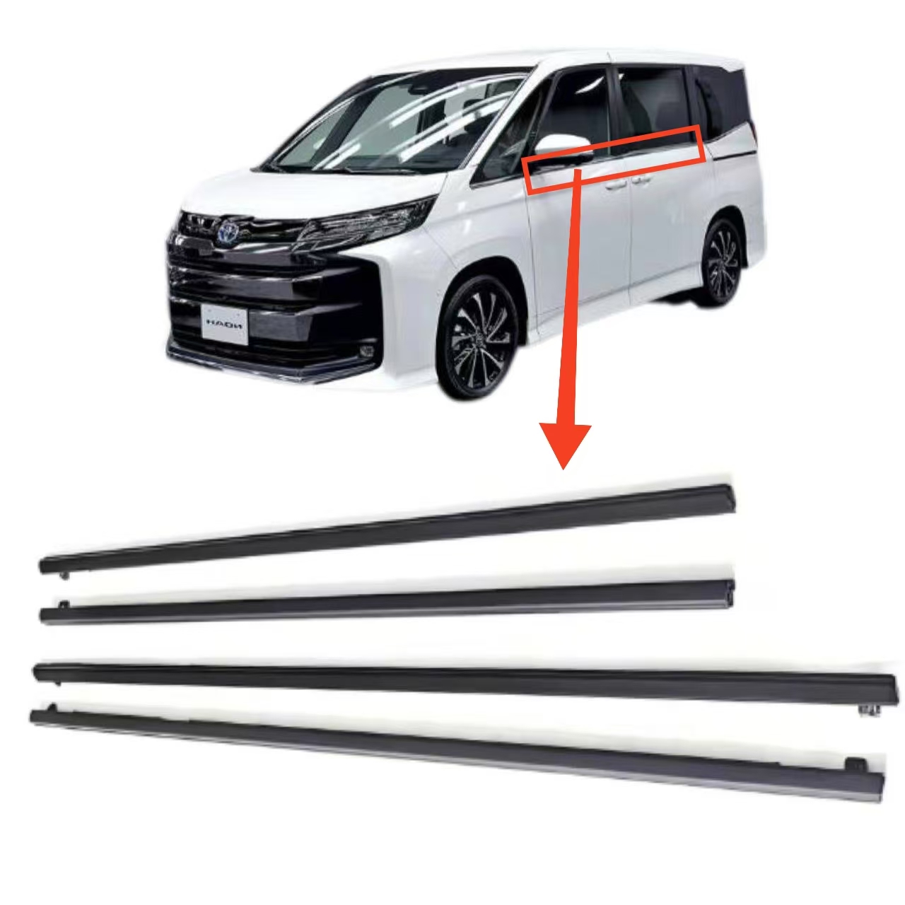 Outer Rubber Seal Weatherstrip for Toyota Noah 2008-2014