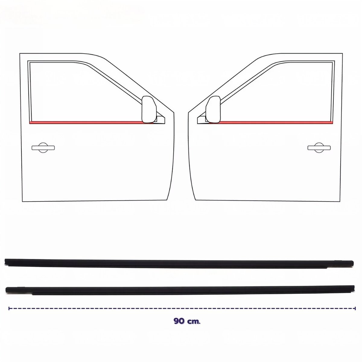 Car Window Weatherstrip for Avanza 2012-2019