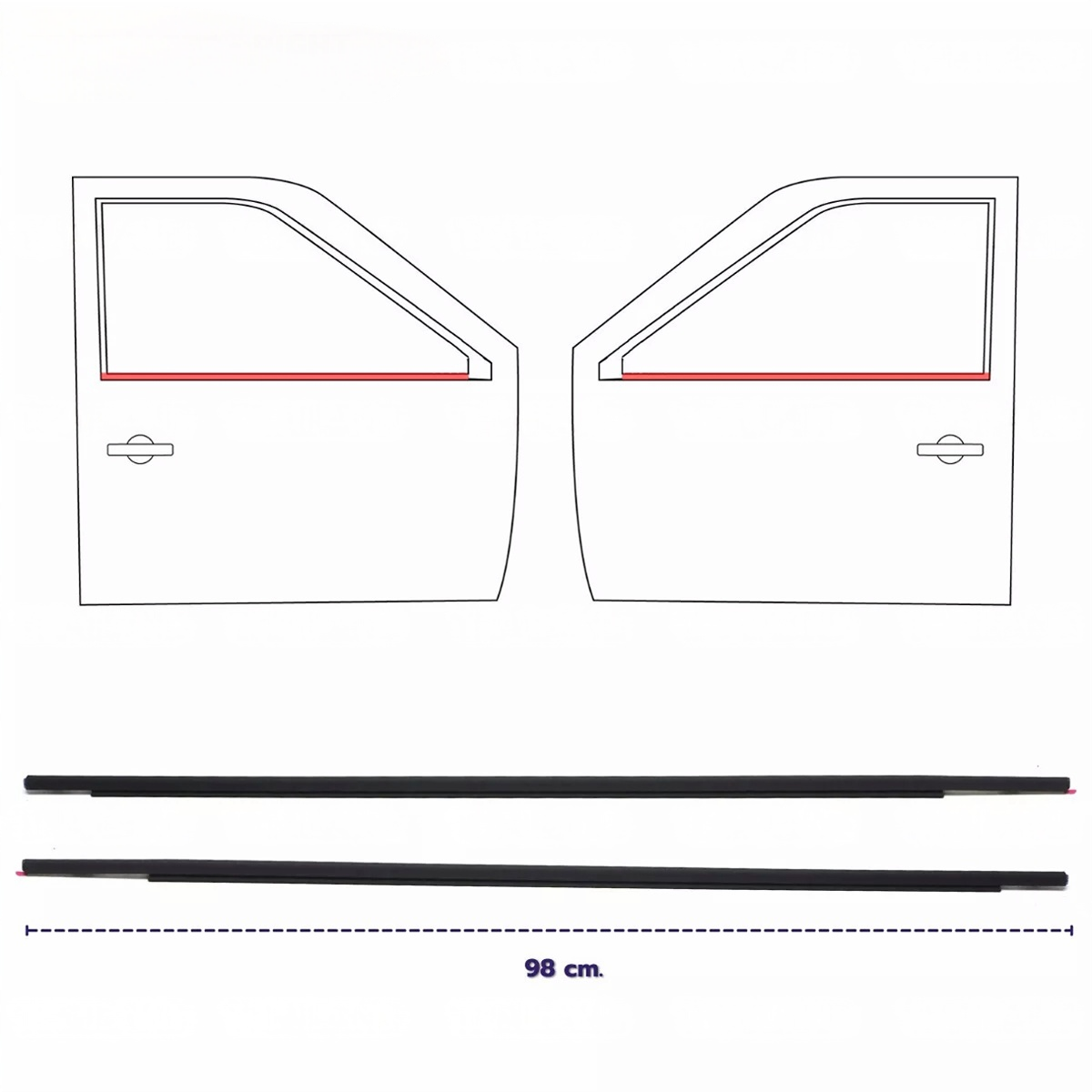 Car Window Weatherstrip for Avanza 2012-2019