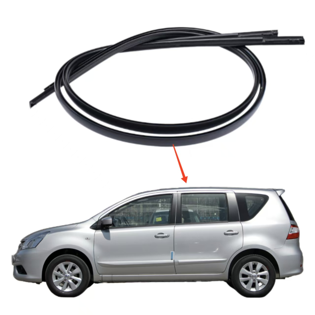 Car Roof Rubber Strip Fit for Nissan Livina 2007-2015