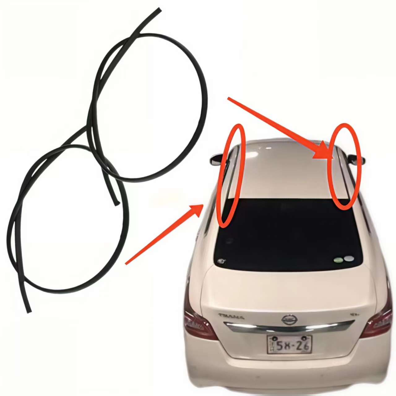 Car Roof Rubber Strip Fit for Nissan Teana 2016-