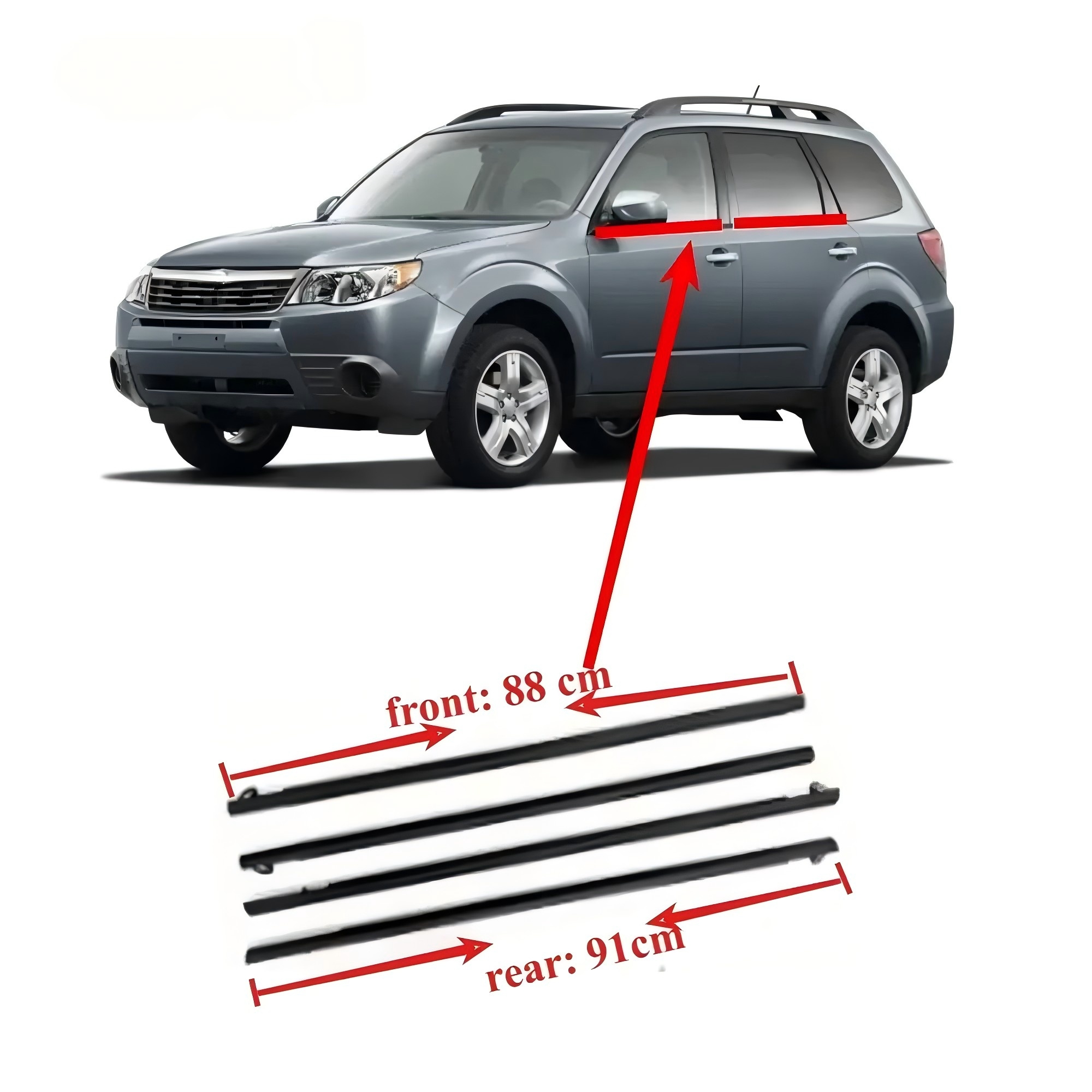 Gelesta 2006-2010 үшін автокөлік терезелерінің тығыздағыш жолағы