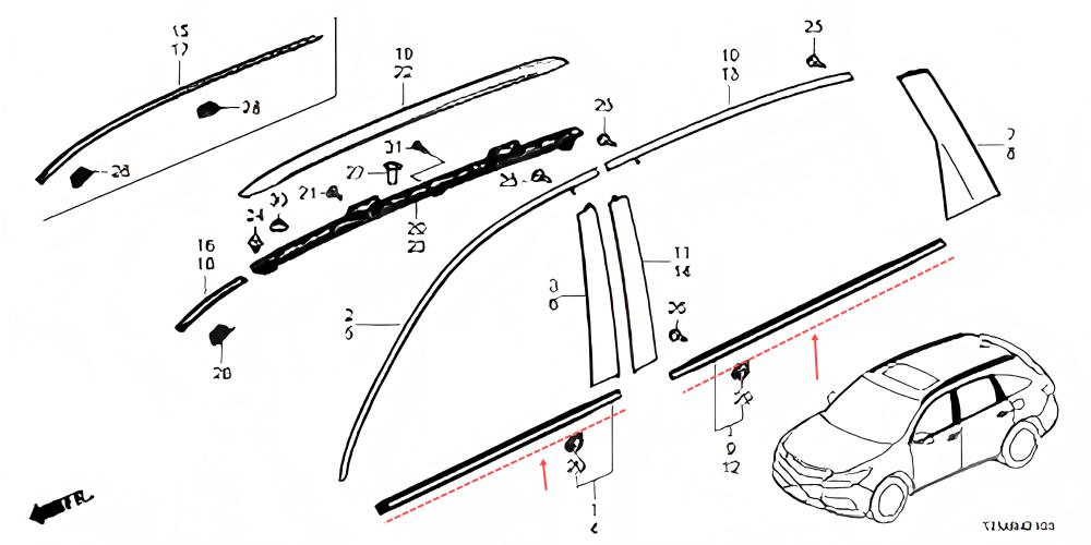 បន្ទះត្រាបង្អួចរថយន្តសម្រាប់ Gelesta 2006-2010