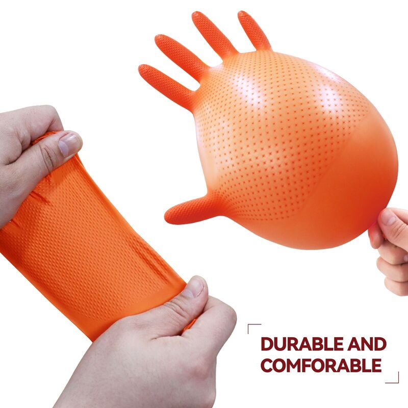 9inch Diamond Textured Heavy Duty Nitrile Gloves