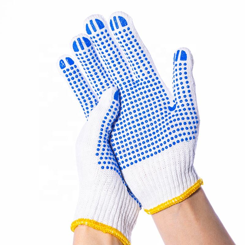 PVC Dots Cotton Industrial Safety Gloves