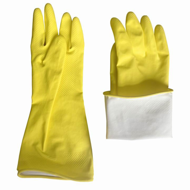 Household Latex Gloves Spray Flocklined