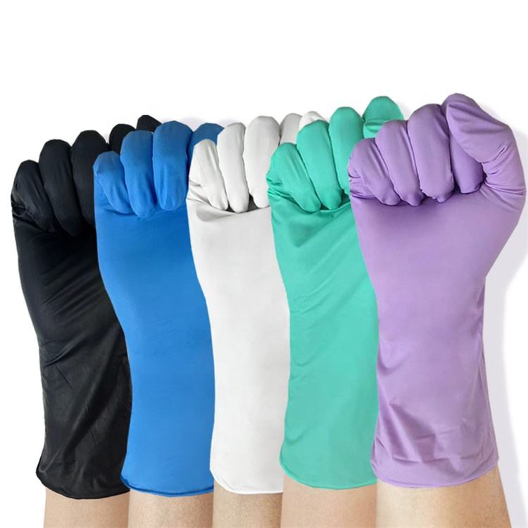 Long Cuff 12inch Nitrile Gloves Powder Free