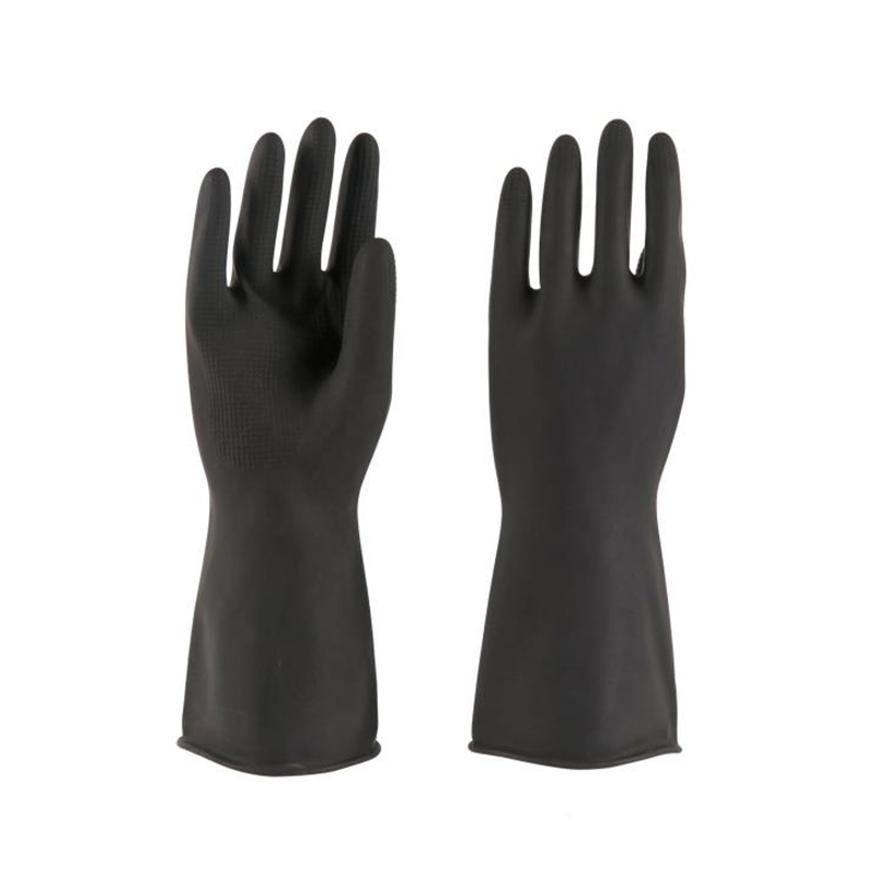Industrial Black Heavy Duty Latex Rubber Gloves