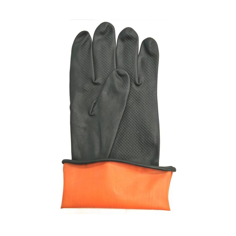 Industrial Black Heavy Duty Latex Rubber Gloves