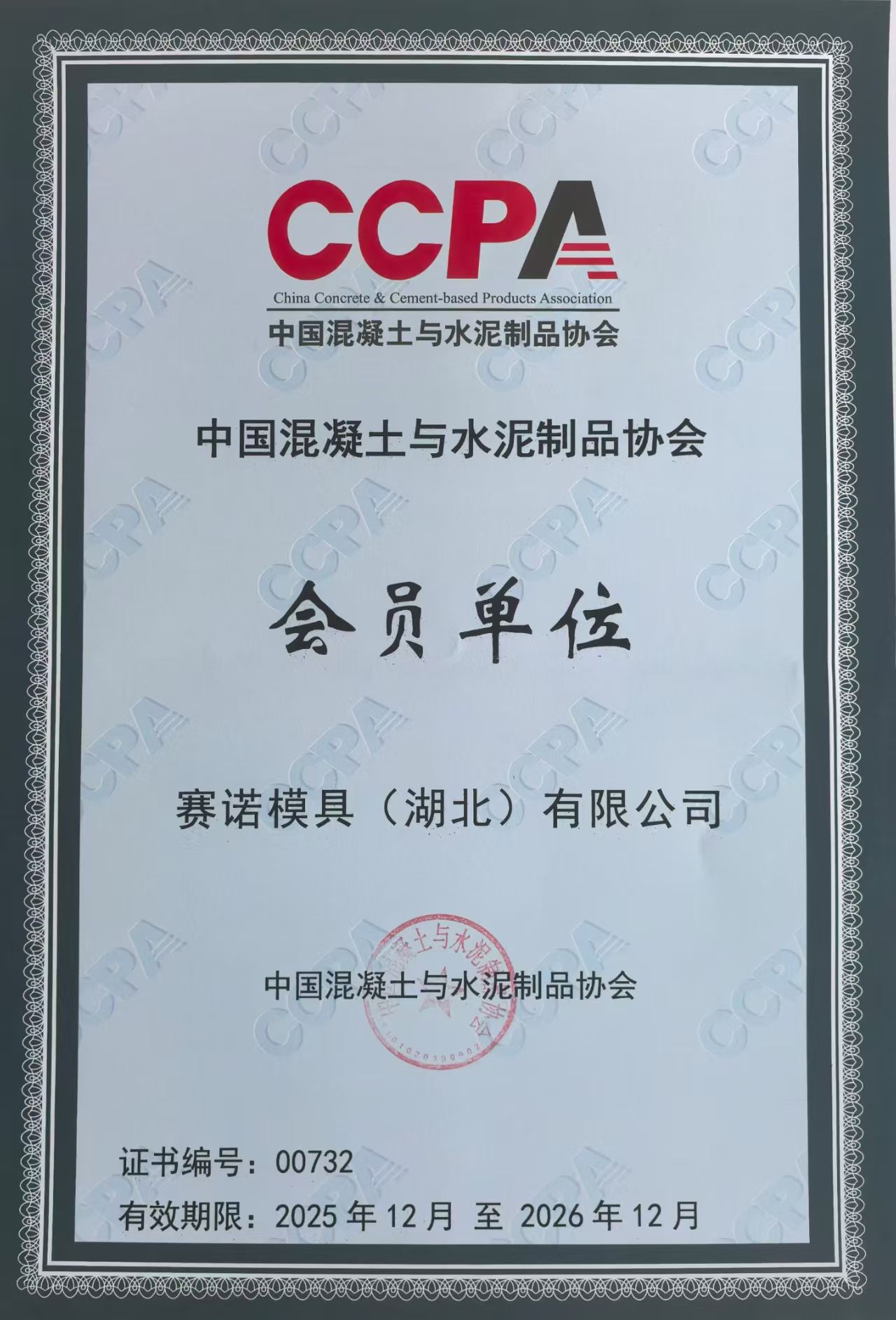 Member of the China Cement Products Association