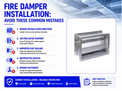 The installation of fire dampers must avoid these common misunderstandings