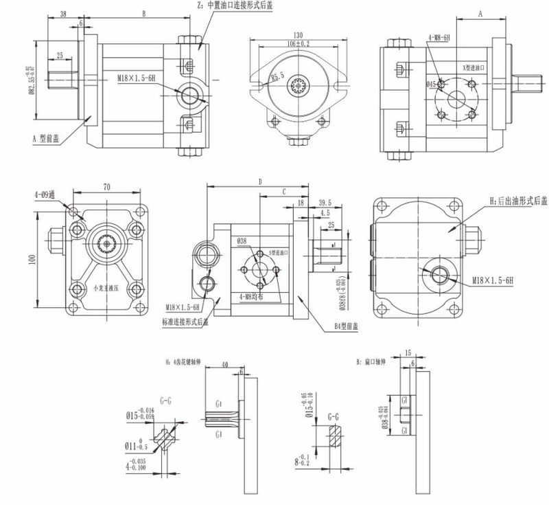 HLCB-D06/06 Constant Flow Hydraulic HLCB Oil Gear Pump