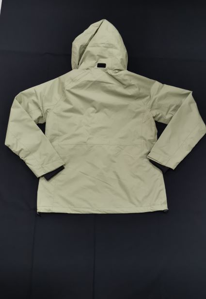 ladies rain jacket, water/wind proof fabric, with seem taped.