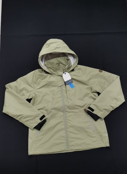 ladies rain jacket, water/wind proof fabric, with seem taped.