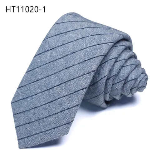 Casual business cotton fashion slim male striped necktie