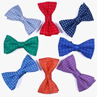 Wholesale luxury small patterns silk bow tie