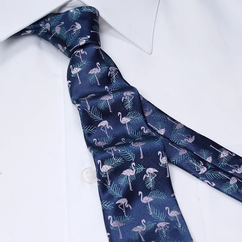 Lovely flamingo animal designs novelty skinny necktie