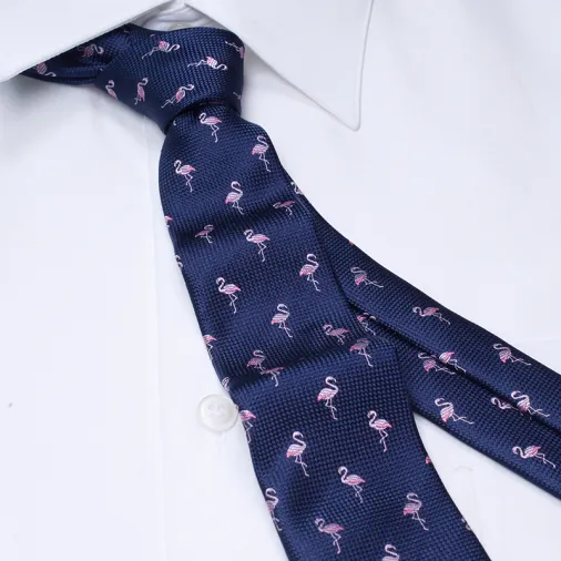 Lovely flamingo animal designs novelty skinny necktie