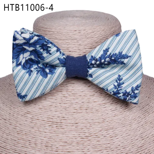 Best selling factory custom cotton floral men bow ties