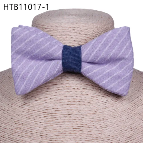 High quality hot designs online cotton strip bow tie