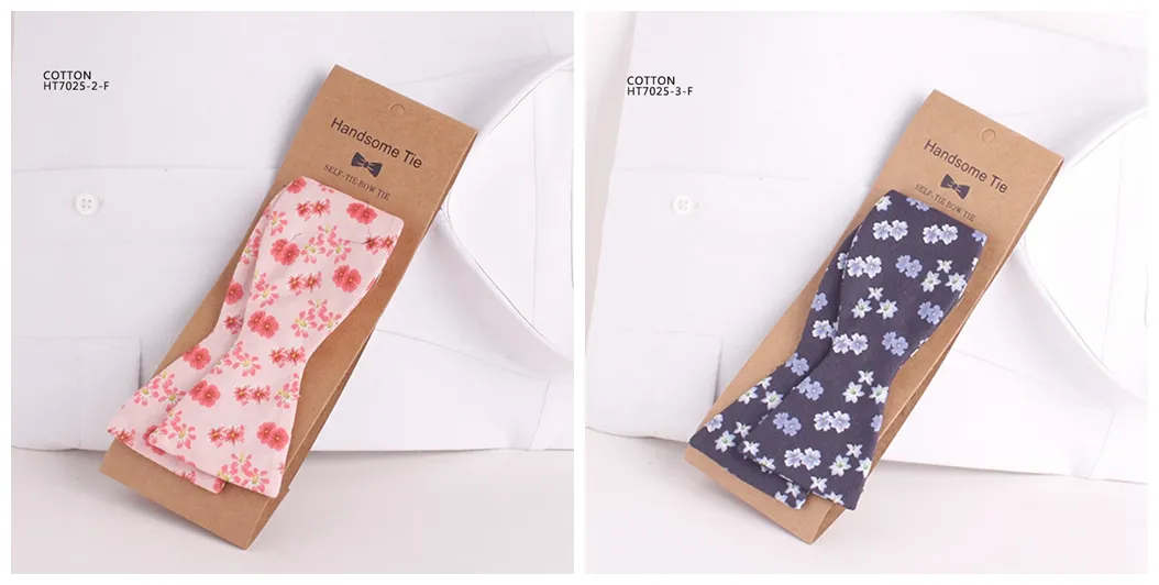 Popular cotton fashion flowers wedding selftie bowtie