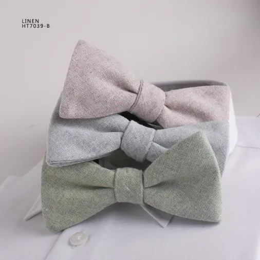 Custom classic colorful pre tied satin bow