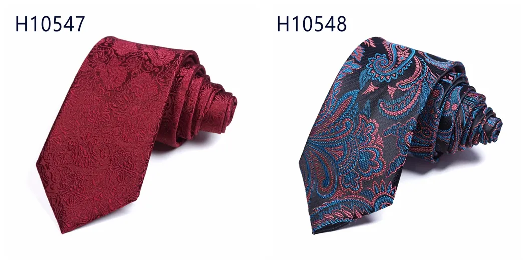 Custom luxury party pailsey skinny mens ties necktie