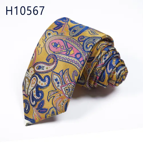 Custom high quality hot designs mens paisley skinny tie