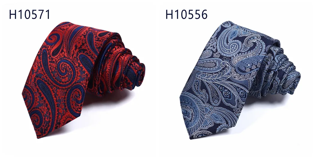 Custom high quality hot designs mens paisley skinny tie