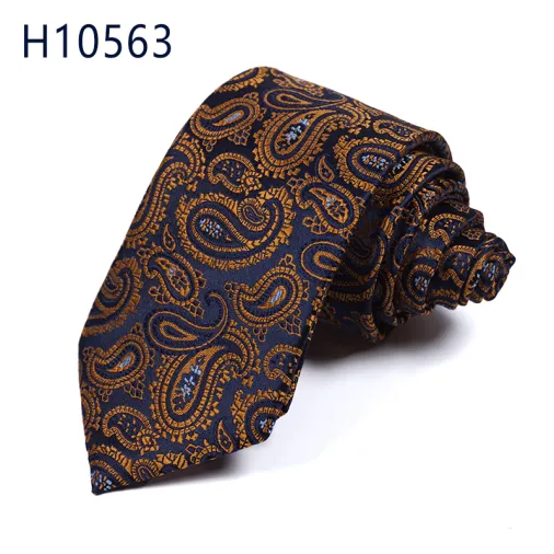 Custom high quality hot designs mens paisley skinny tie