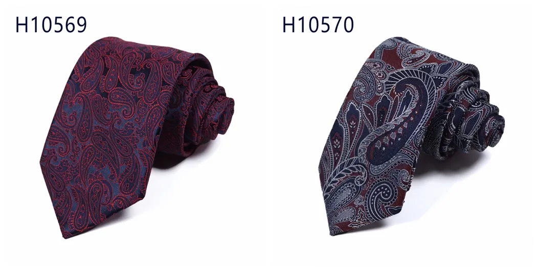 Custom high quality hot designs mens paisley skinny tie