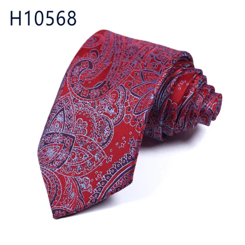 Custom high quality hot designs mens paisley skinny tie