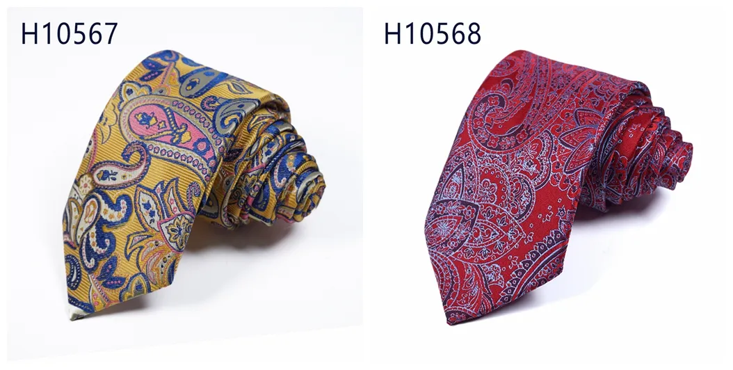 Custom high quality hot designs mens paisley skinny tie