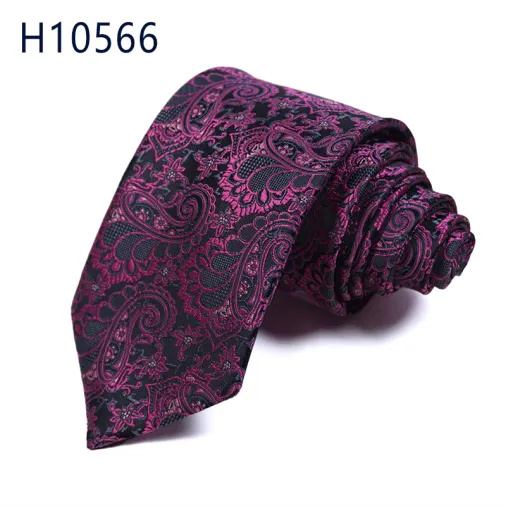 Custom high quality hot designs mens paisley skinny tie