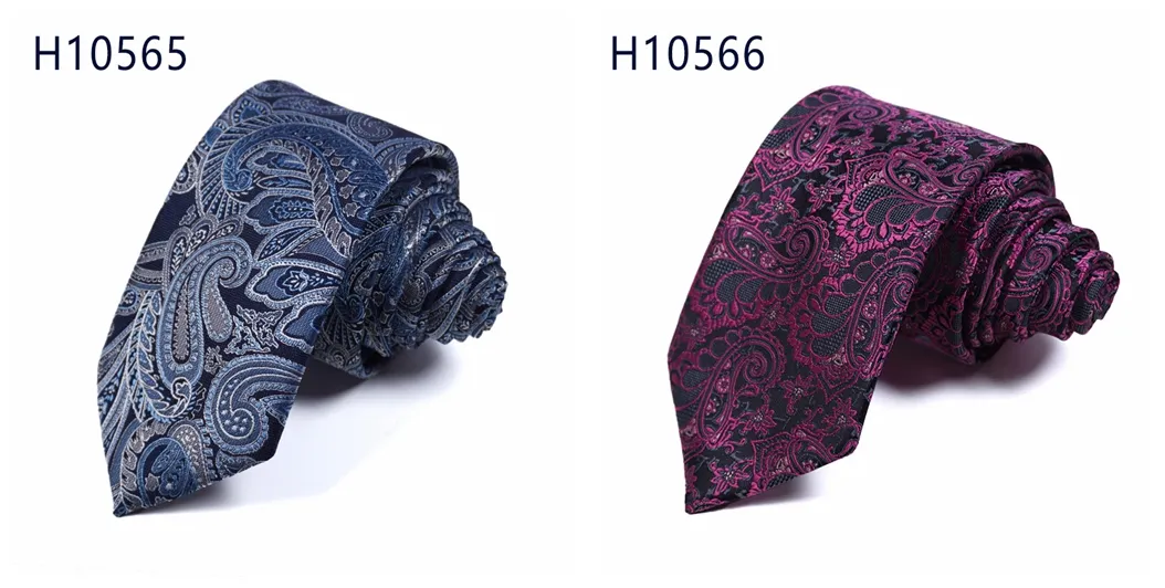 Custom high quality hot designs mens paisley skinny tie