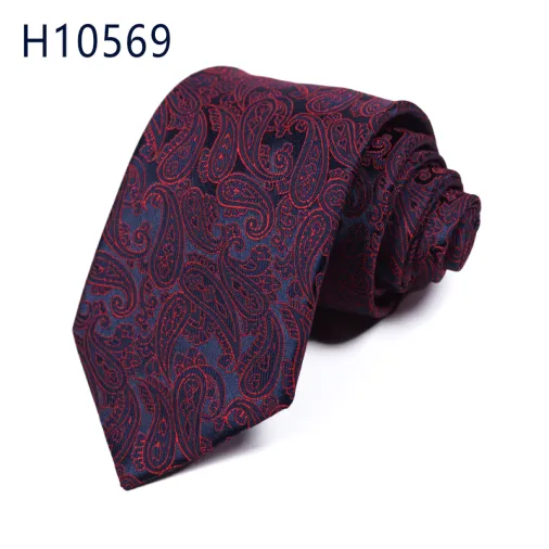 Custom high quality hot designs mens paisley skinny tie