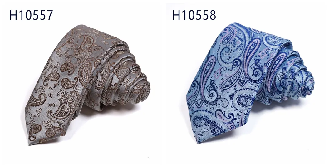 Custom high quality hot designs mens paisley skinny tie