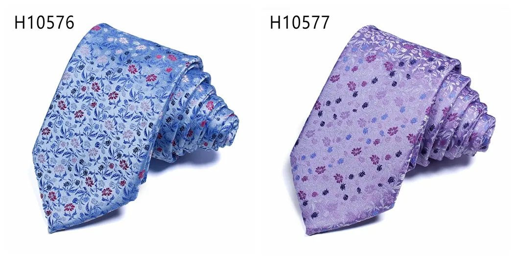 Mens cheap modern silk ties fashion flower pattern neckties