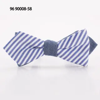 Custom stripe and plaid royal blue bow ties for young men