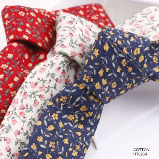 Wholesale cotton florals wedding neckties men tie
