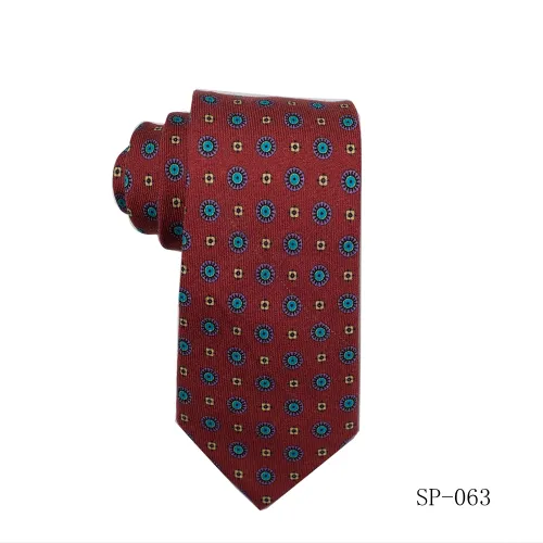 Luxury custom high quality mens wool printed ties