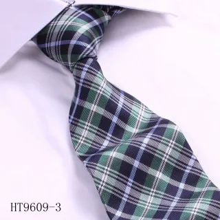 Classic plaid mens bespoken polyester ties